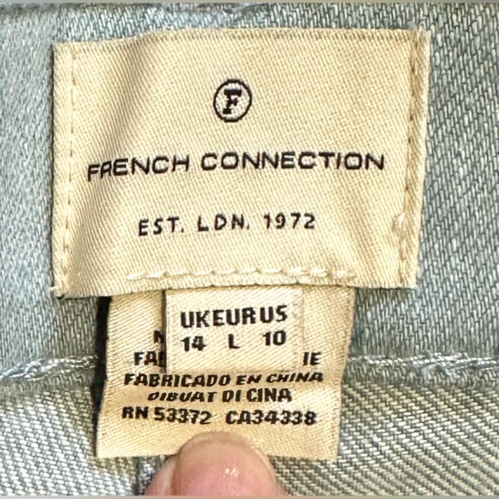French Connection Women’s Jeans Reversible Flip Sequins Gunmetal Size 10 NWOT - Picture 9 of 15
